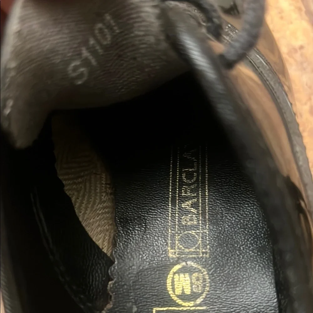 Black Leather Oxford Dress Shoes with Rounded Toe #201